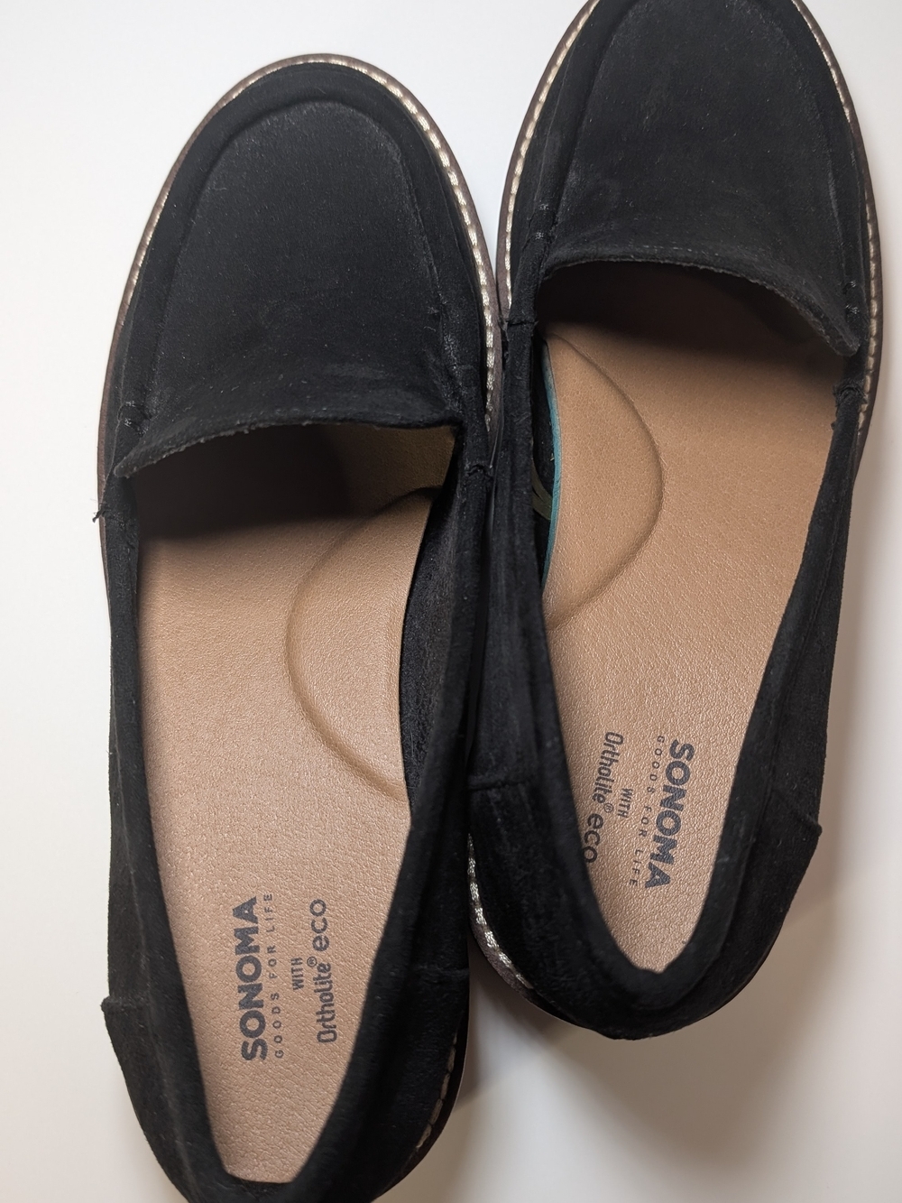 Sonoma Goods For Life Valda Women’s Lug Sole Loafers Black Suede Size 7.5 - Picture 4 of 9